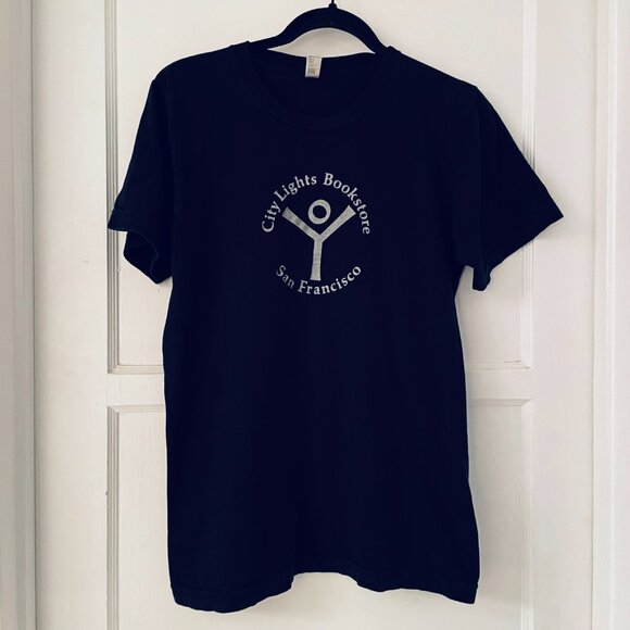 AMERICAN APPAREL - CITY LIGHTS BOOKSTORE Unisex Cotton T-Shirt -  Small - Picture 1 of 4